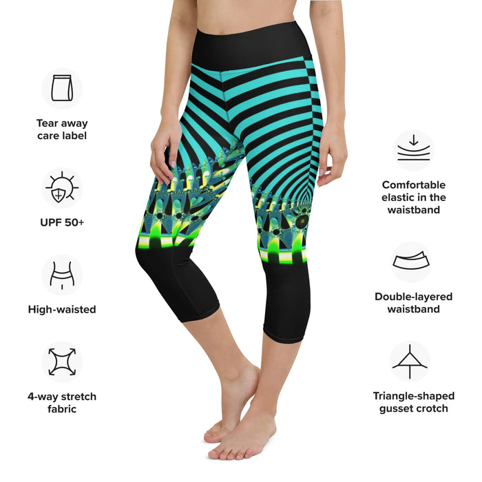 "Happy Stripes" Collection - Yoga Capri Leggings ZKoriginal