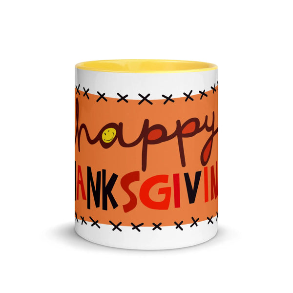 Happy Thanksgiving Coffee Mug with Color Inside ZKoriginal