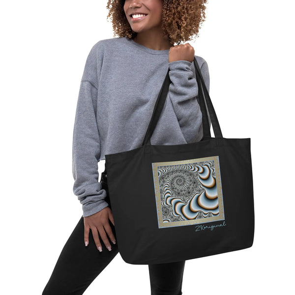 "Hypnotic Swirl" Collection - Large organic tote bag ZKoriginal