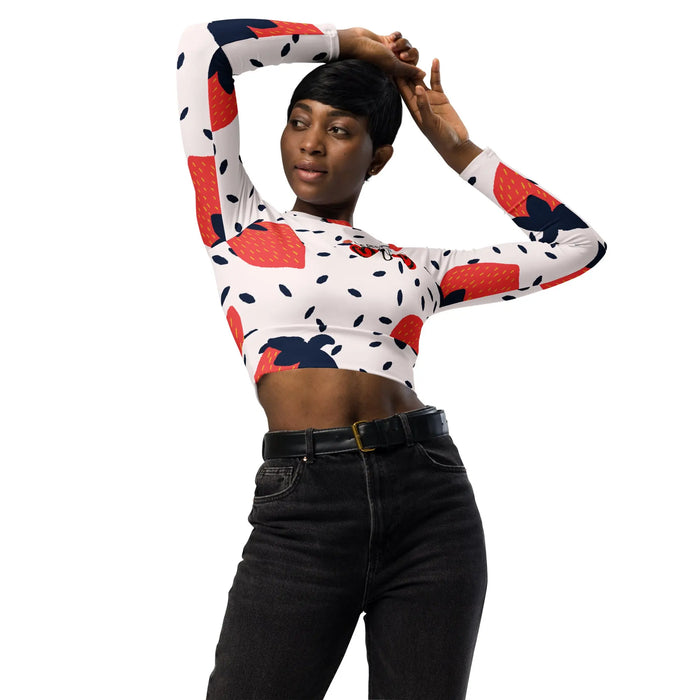 "Mothers' Day" Collection - Recycled Long Sleeve Crop Top ZKoriginal