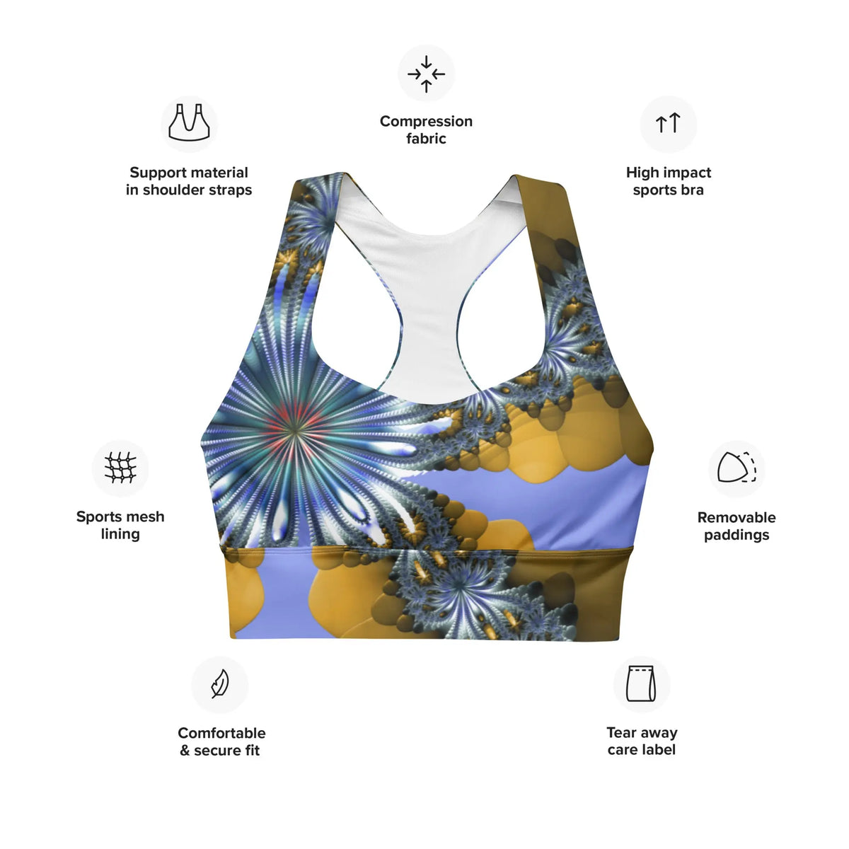 "Mystical Expansion" Collection - Longline Sports Bra ZKoriginal