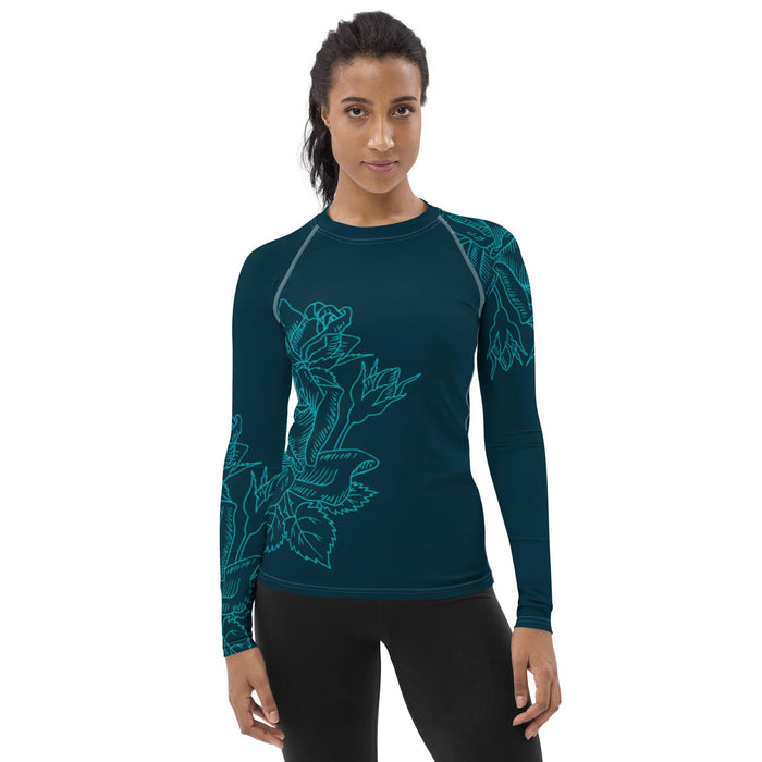 "Rose" Collection - Long Sleeve Yoga Women's Rash Guard ZKoriginal