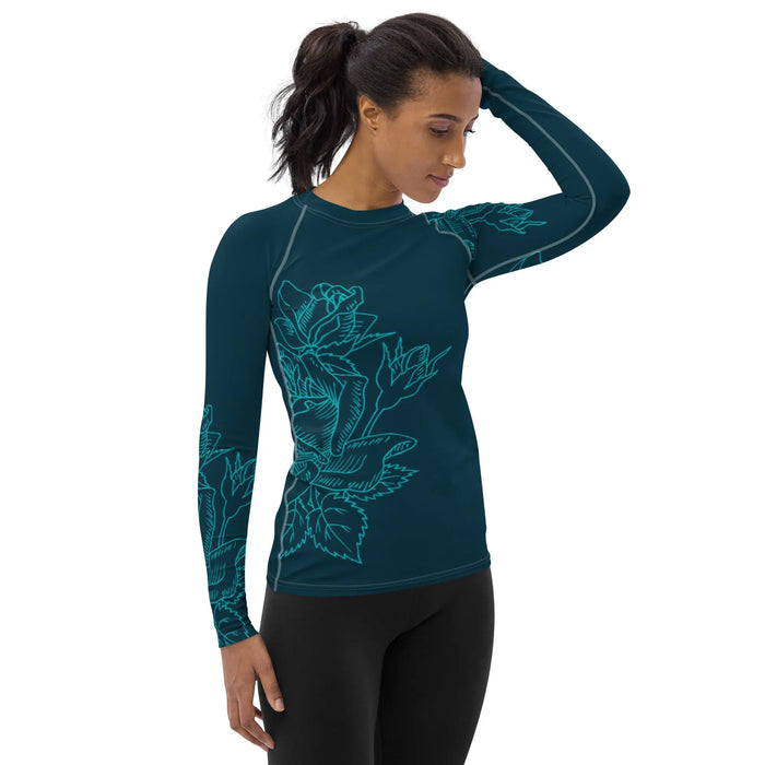 "Rose" Collection - Long Sleeve Yoga Women's Rash Guard ZKoriginal