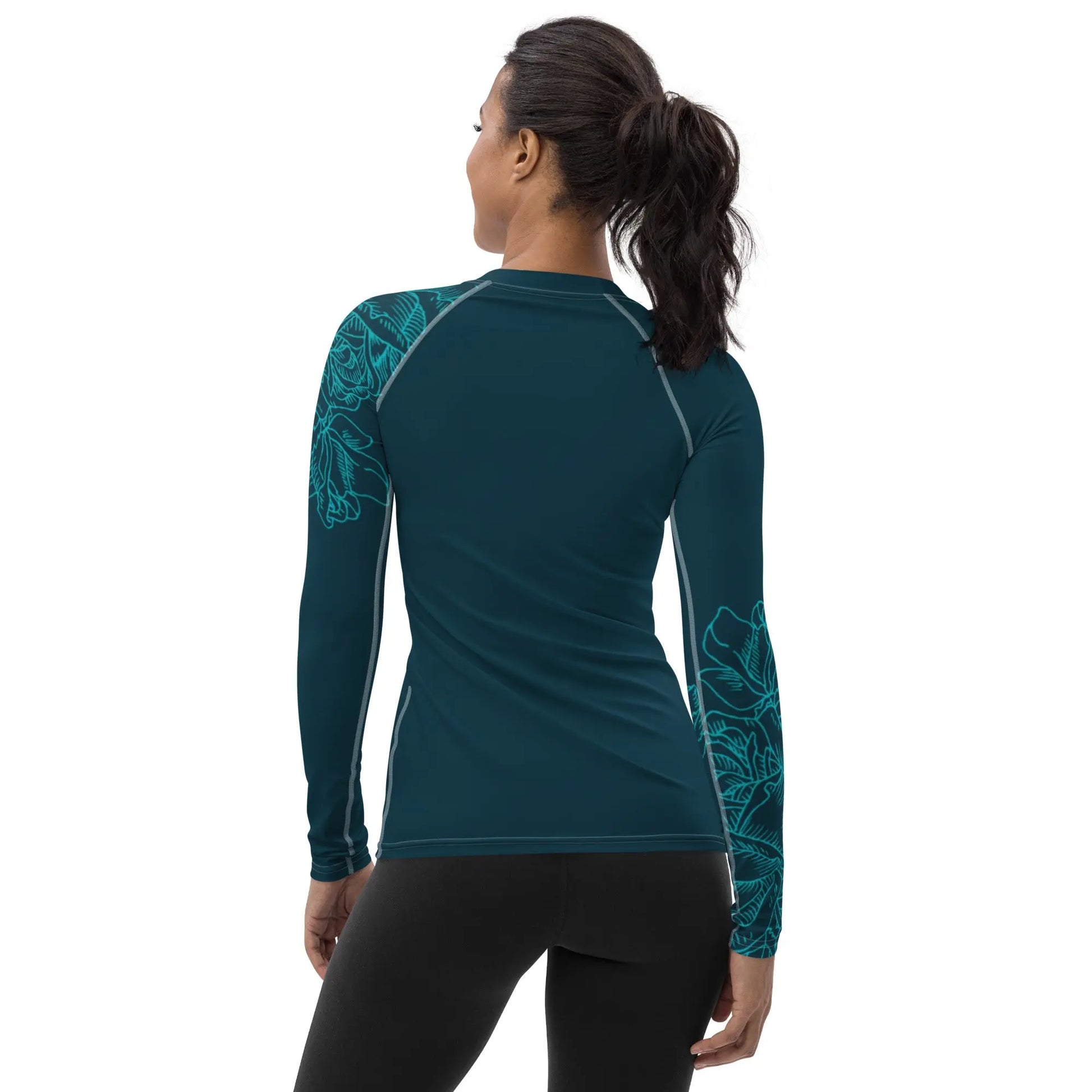 "Rose" Collection - Long Sleeve Yoga Women's Rash Guard ZKoriginal