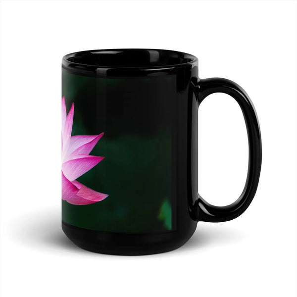 "Sacred Lotus" Collection - Black Glossy Mug ZKoriginal