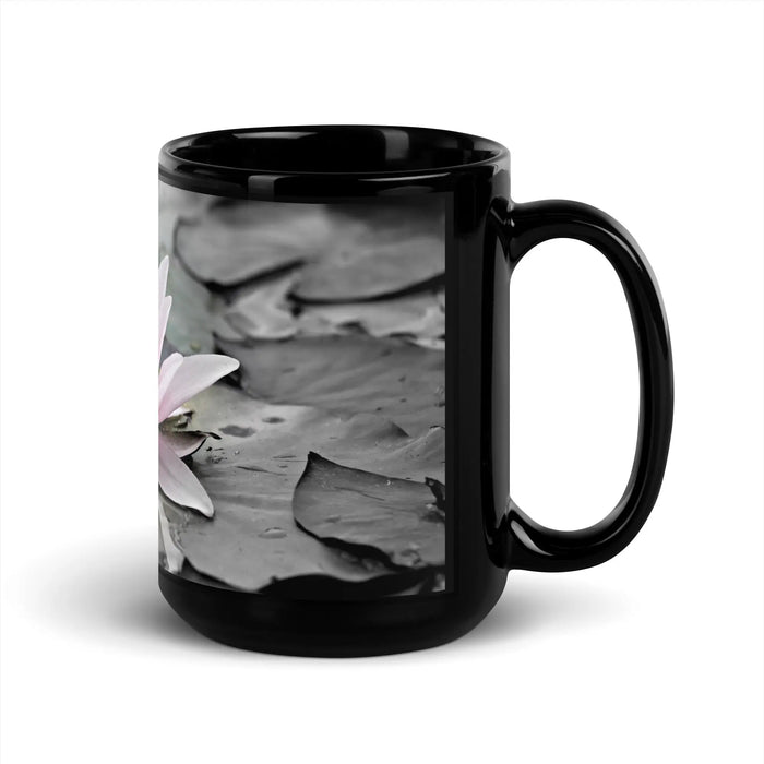 "Sacred Lotus" Collection - Black Glossy Mug ZKoriginal