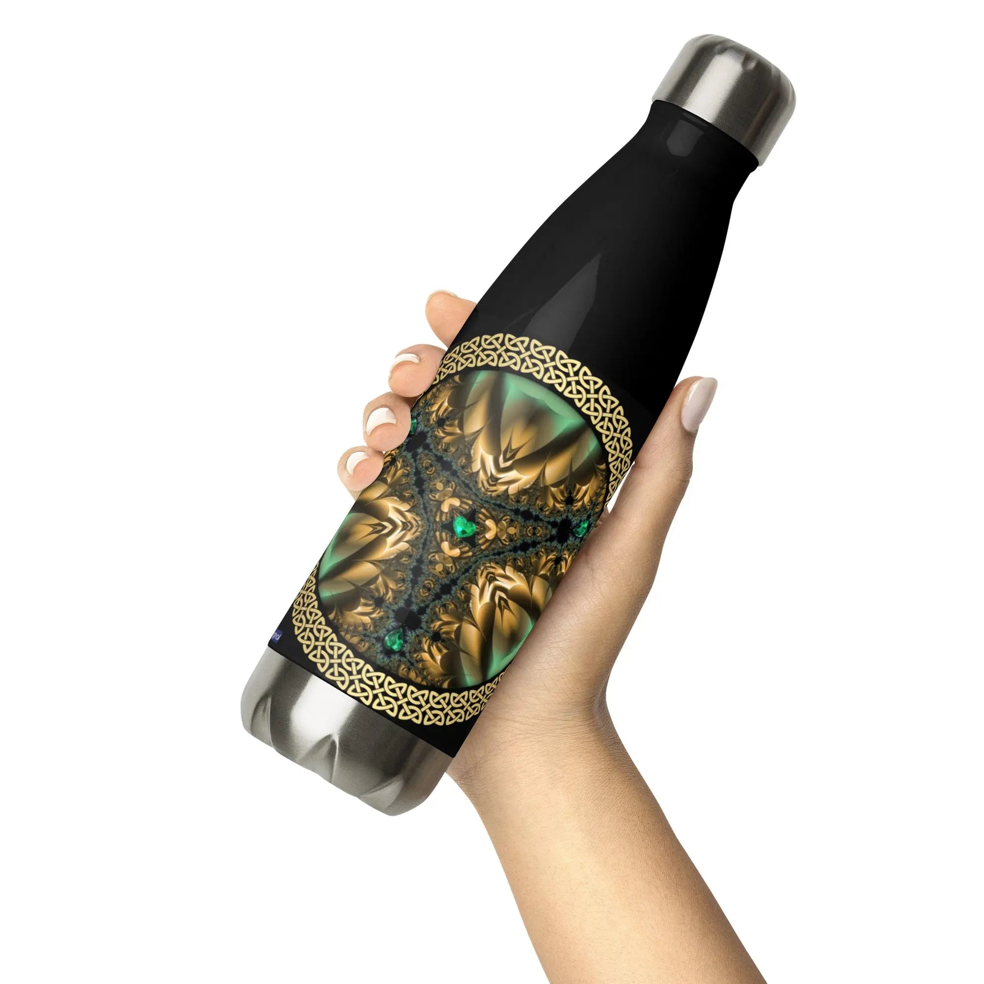 "Salutary Glow" Collection - Black Stainless Steel Water Bottle ZKoriginal