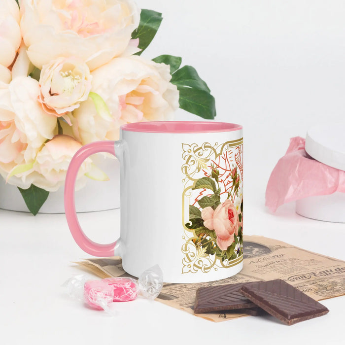 Shabby Chic Coffee Mug with Color Inside ZKoriginal