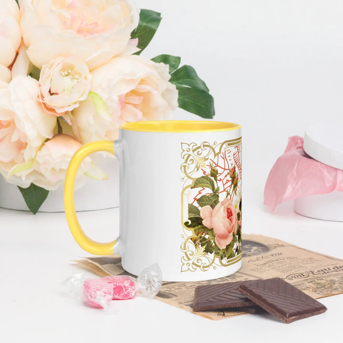 Shabby Chic Coffee Mug with Color Inside ZKoriginal