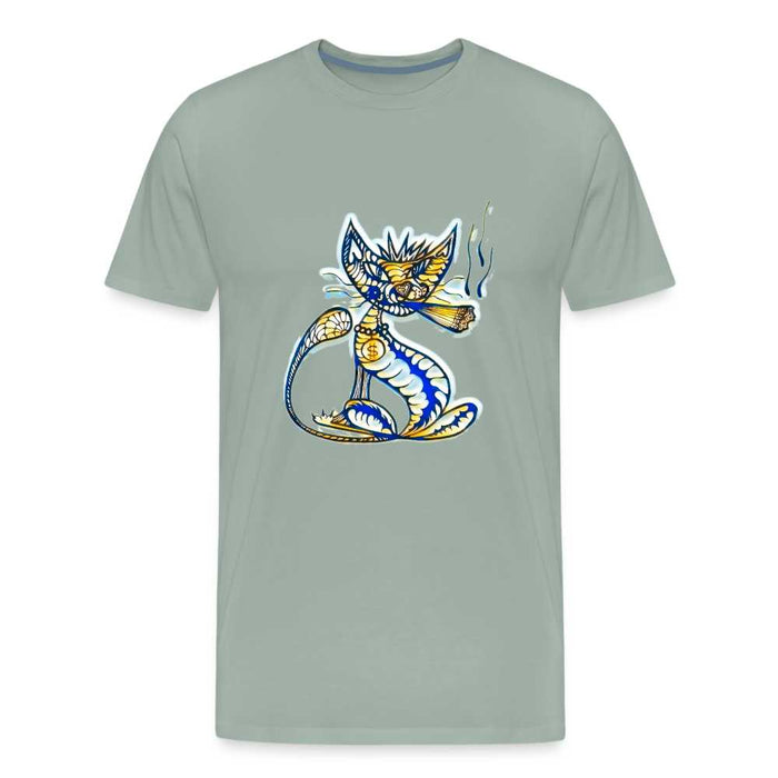 Smoking Cat - Men's Premium T-Shirt SPOD