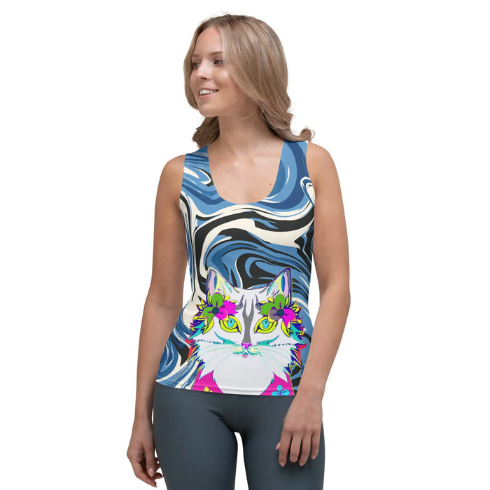 "Sonya My Beautiful Cat" Collection - Cat Lover Tank Top for Her ZKoriginal