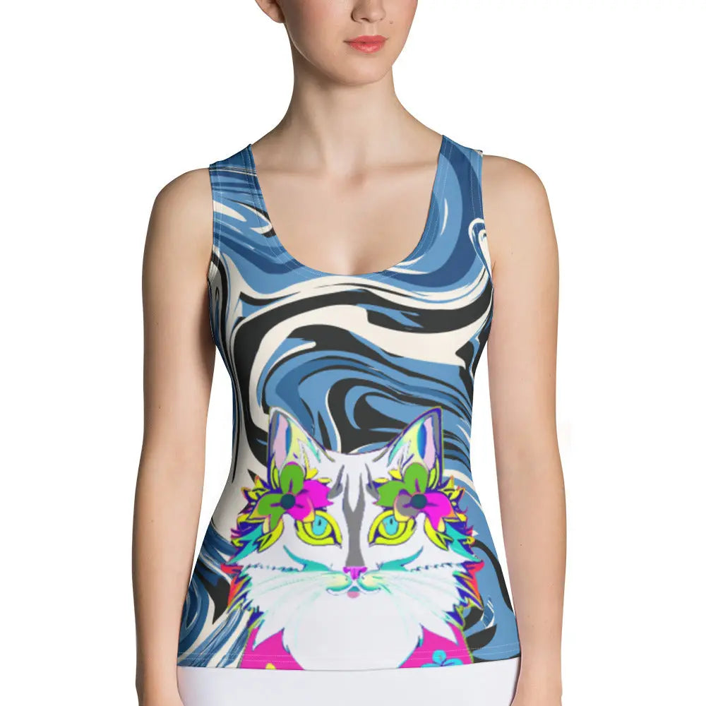 "Sonya My Beautiful Cat" Collection - Cat Lover Tank Top for Her ZKoriginal