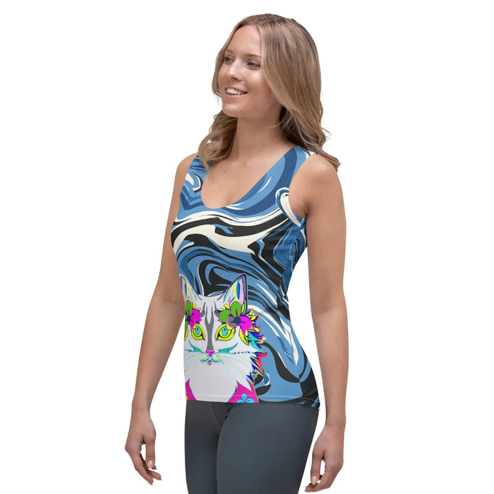 "Sonya My Beautiful Cat" Collection - Cat Lover Tank Top for Her ZKoriginal