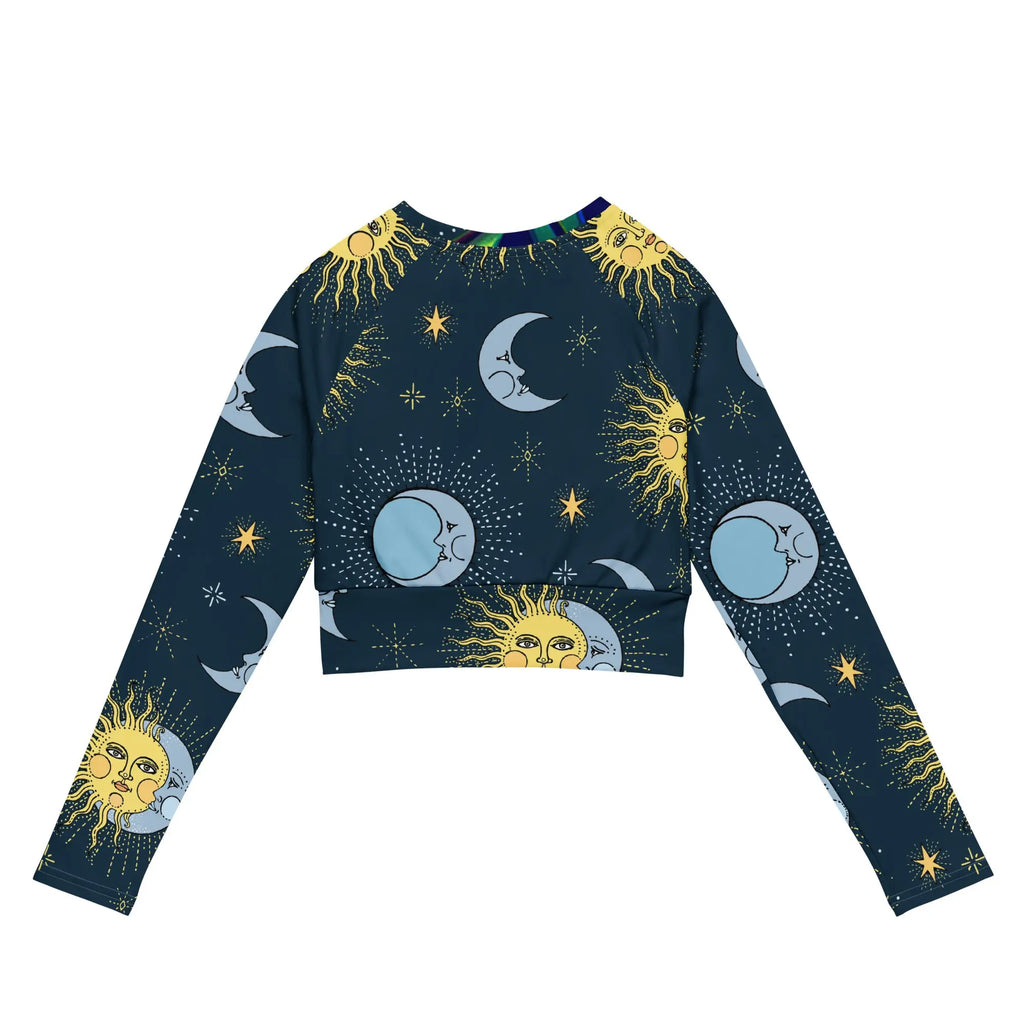 "Sonya My Beautiful Cat" Collection - Recycled Long Sleeve Cat Lover Crop Top ZKoriginal