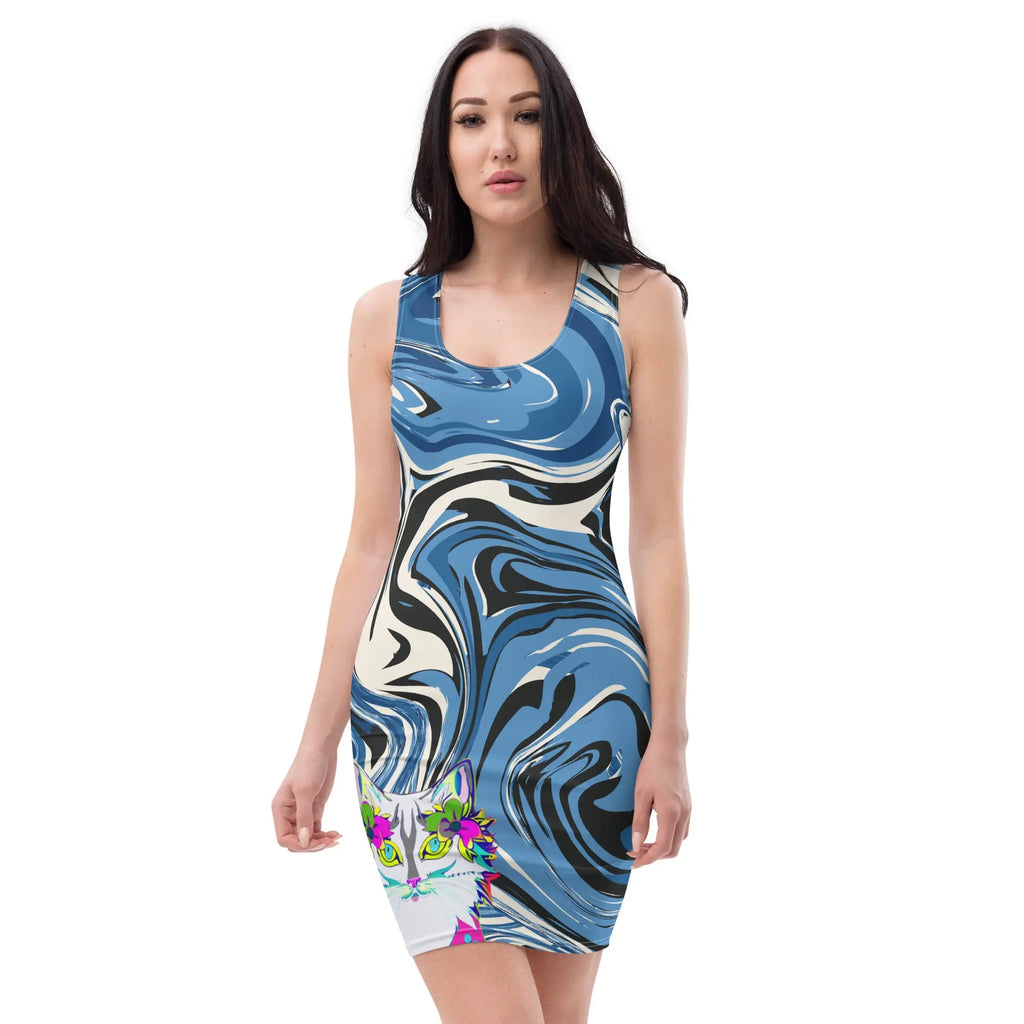 "Sonya My Beautiful Cat" Collection - White Cat Mini Dress ZKoriginal