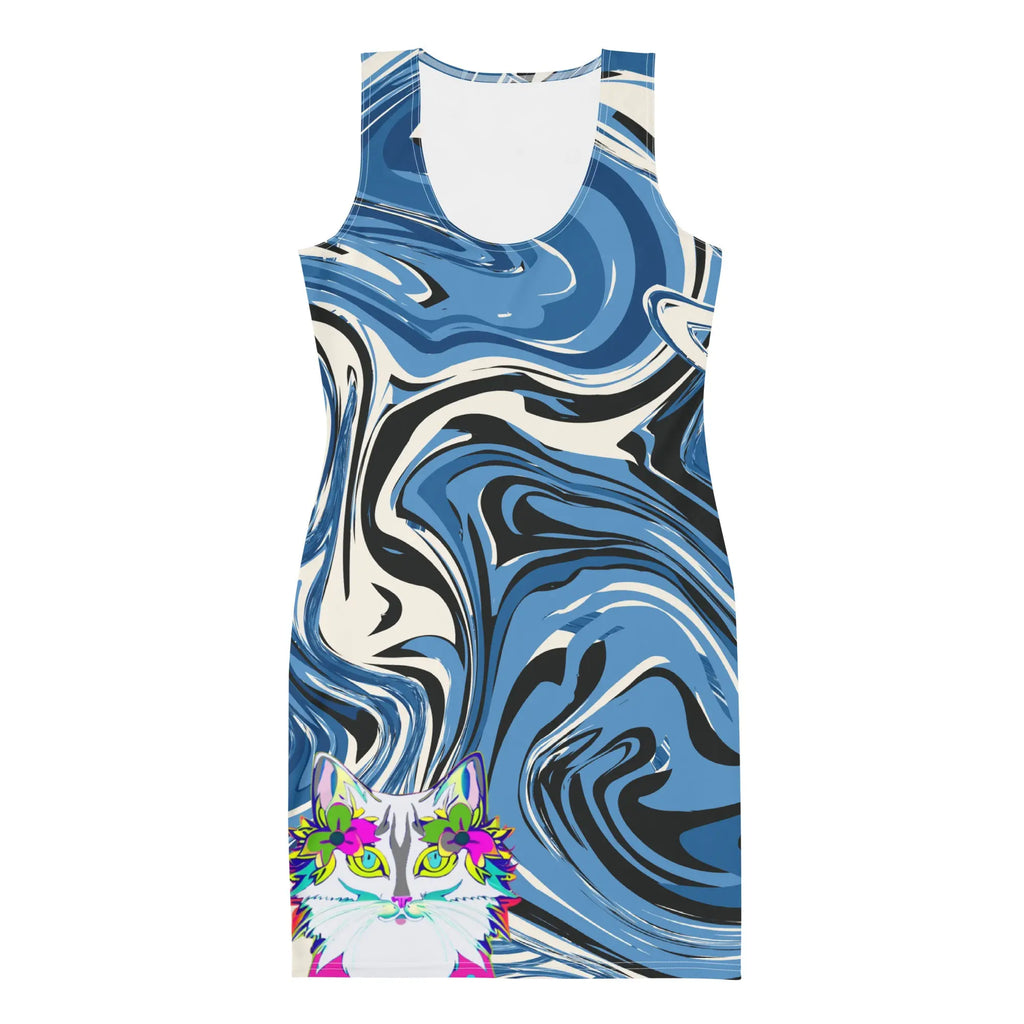 "Sonya My Beautiful Cat" Collection - White Cat Mini Dress ZKoriginal