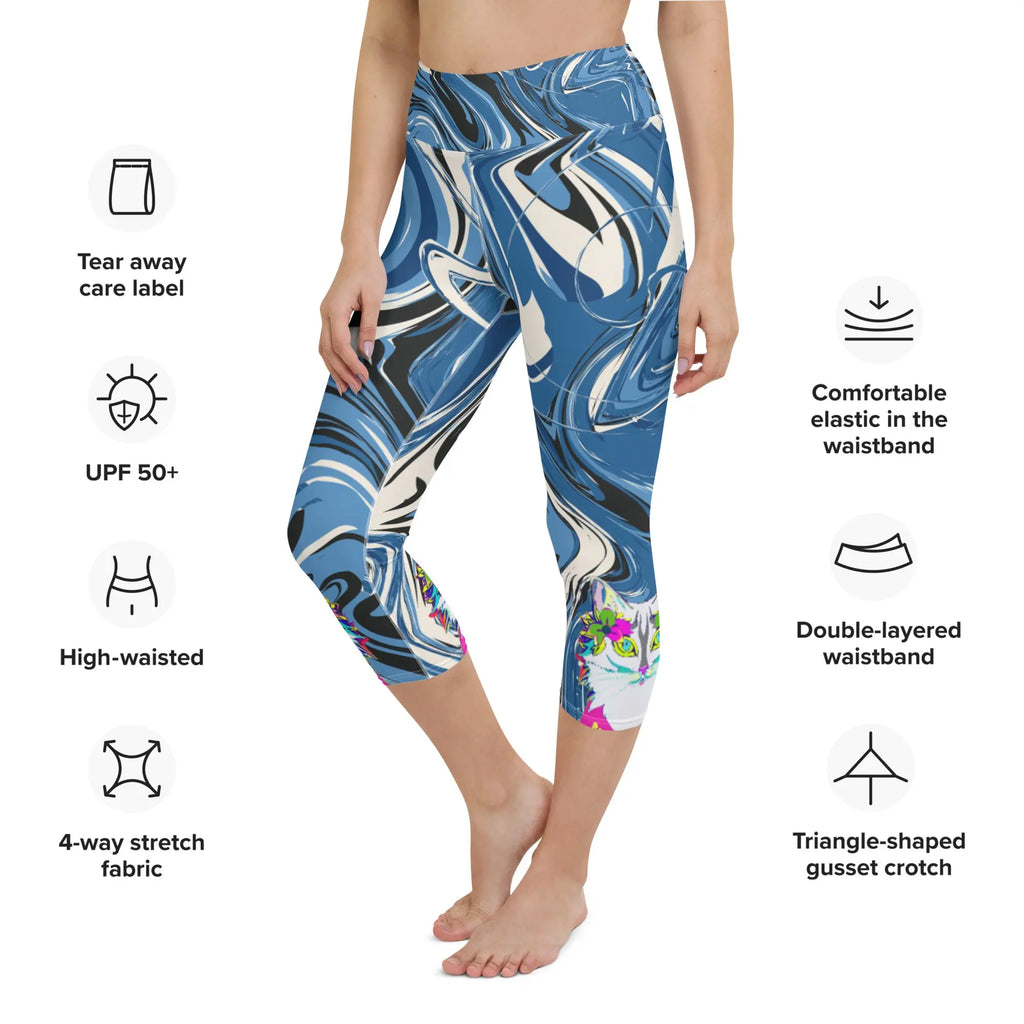 "Sonya My Beautiful Cat" Collection - Yoga Capri Leggings ZKoriginal