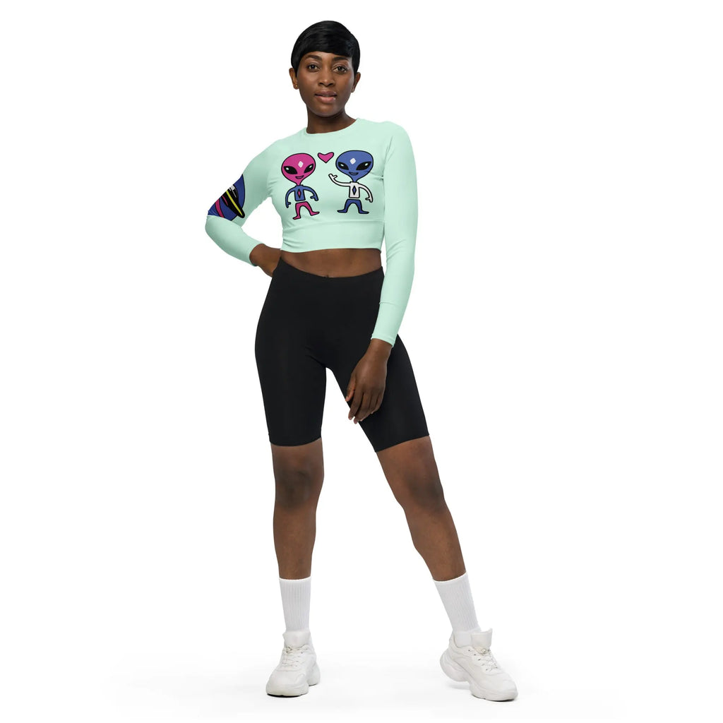 "Space Buds" Collection - Recycled long-sleeve crop top ZKoriginal