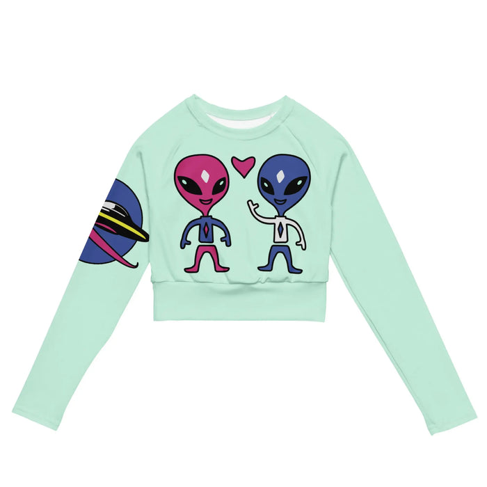 "Space Buds" Collection - Recycled long-sleeve crop top ZKoriginal