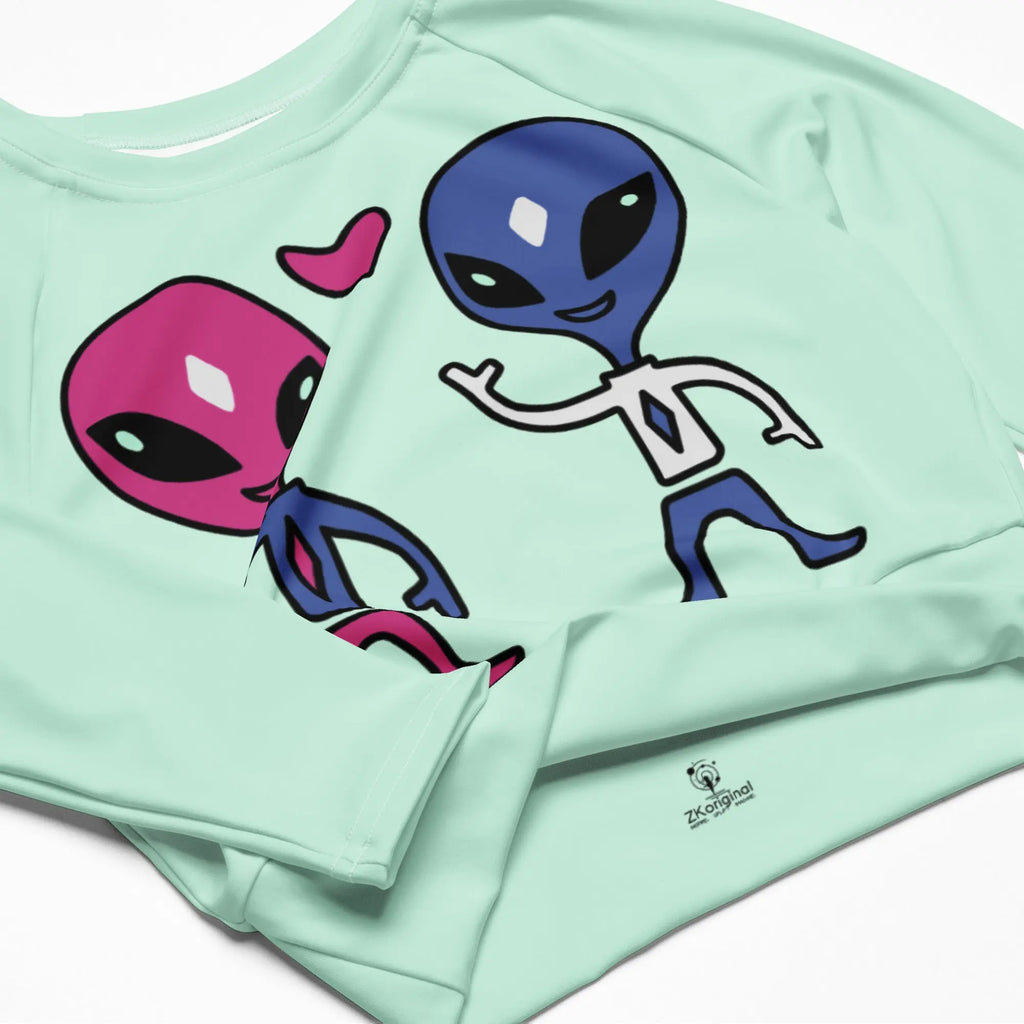 "Space Buds" Collection - Recycled long-sleeve crop top ZKoriginal