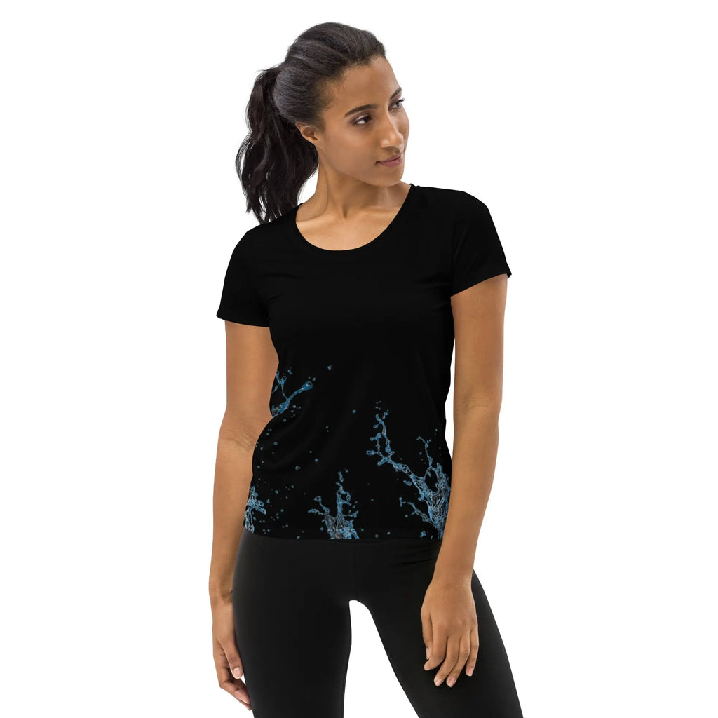 "Splash" Collection - All-Over Print Women's Athletic T-shirt ZKoriginal