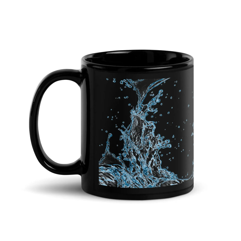 "Splash" Collection - Black Glossy Mug ZKoriginal