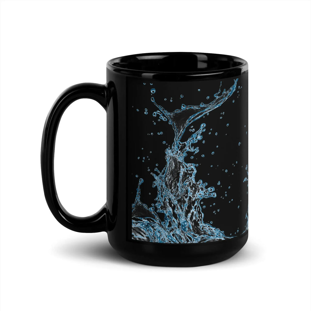 "Splash" Collection - Black Glossy Mug ZKoriginal