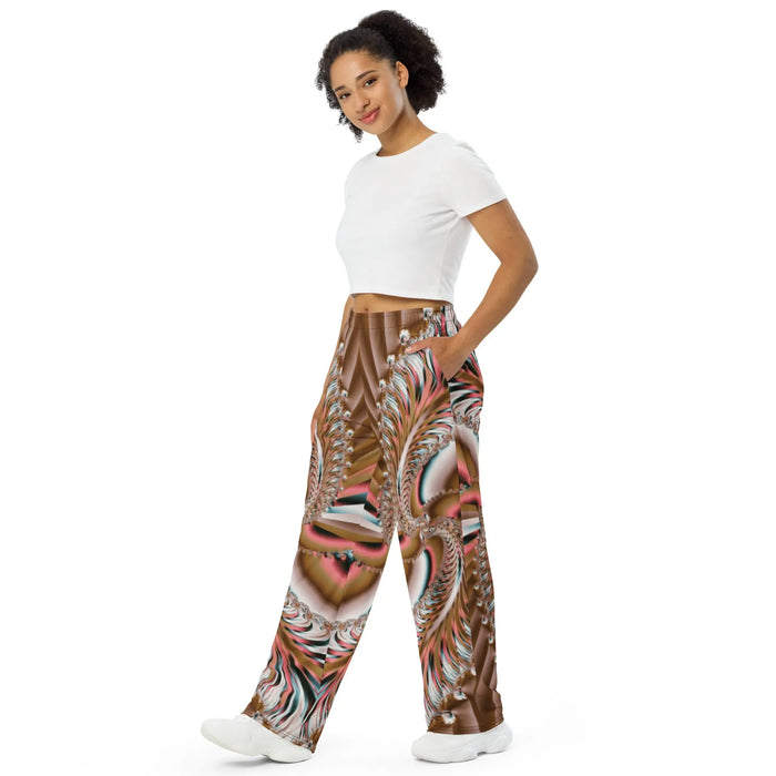 "Summer Spin" Collection - All-Over Print Unisex Wide Leg Pants ZKoriginal