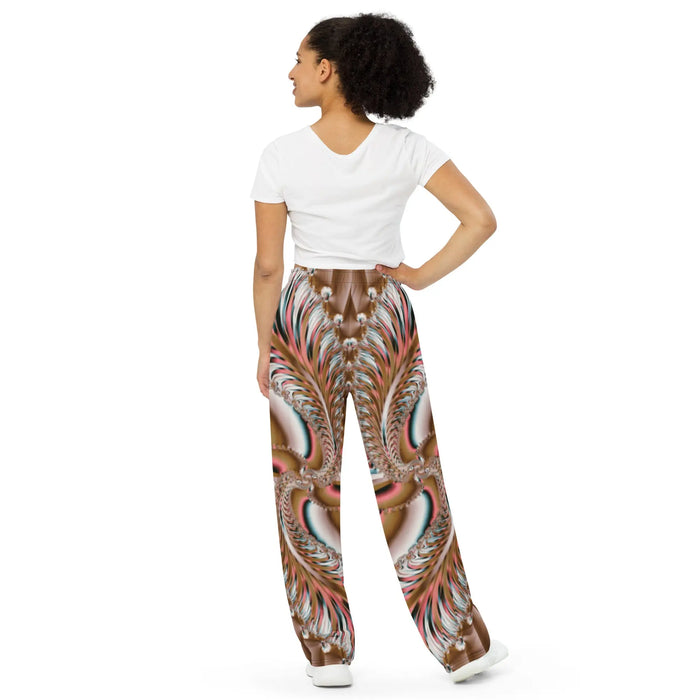 "Summer Spin" Collection - All-Over Print Unisex Wide Leg Pants ZKoriginal