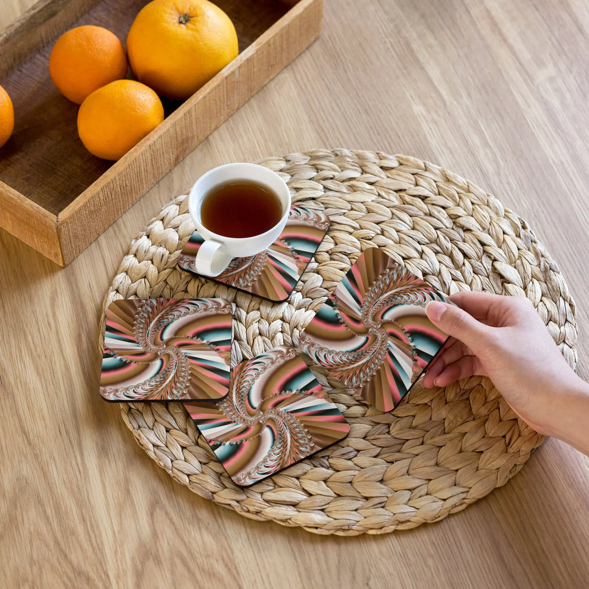 "Summer Spin" Collection - Cork Back Coaster ZKoriginal