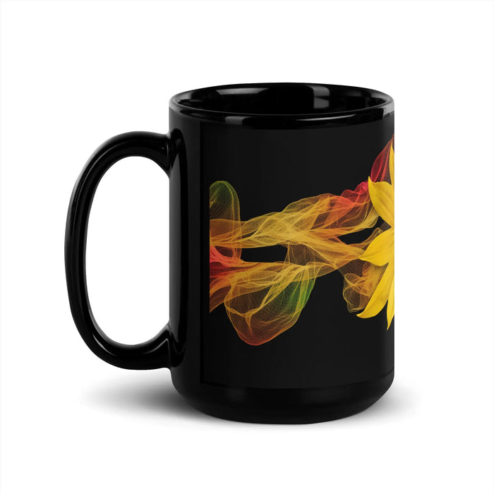 "Sunflower" Collection - Black Glossy Mug ZKoriginal