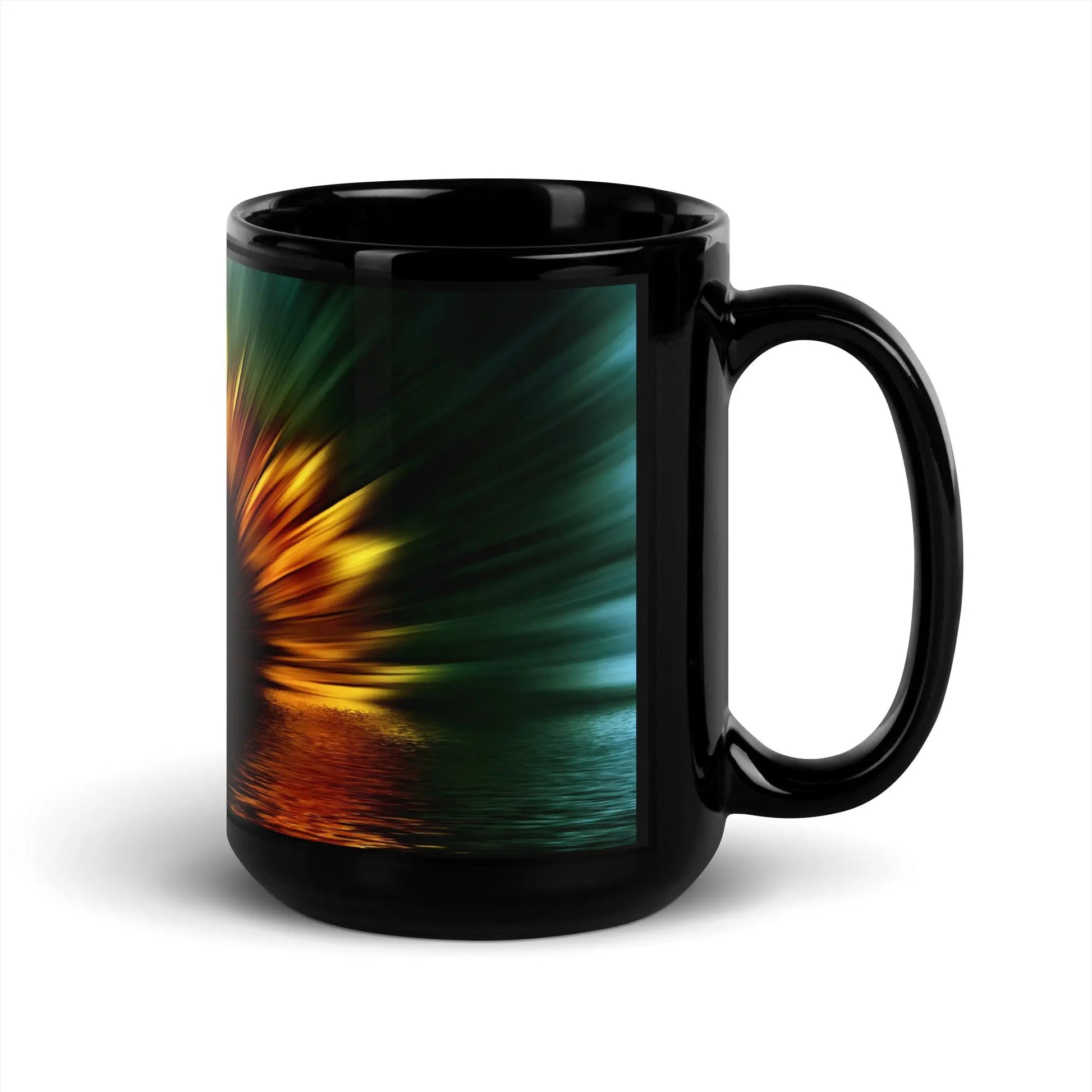 "Sunflower" Collection - Black Glossy Mug ZKoriginal