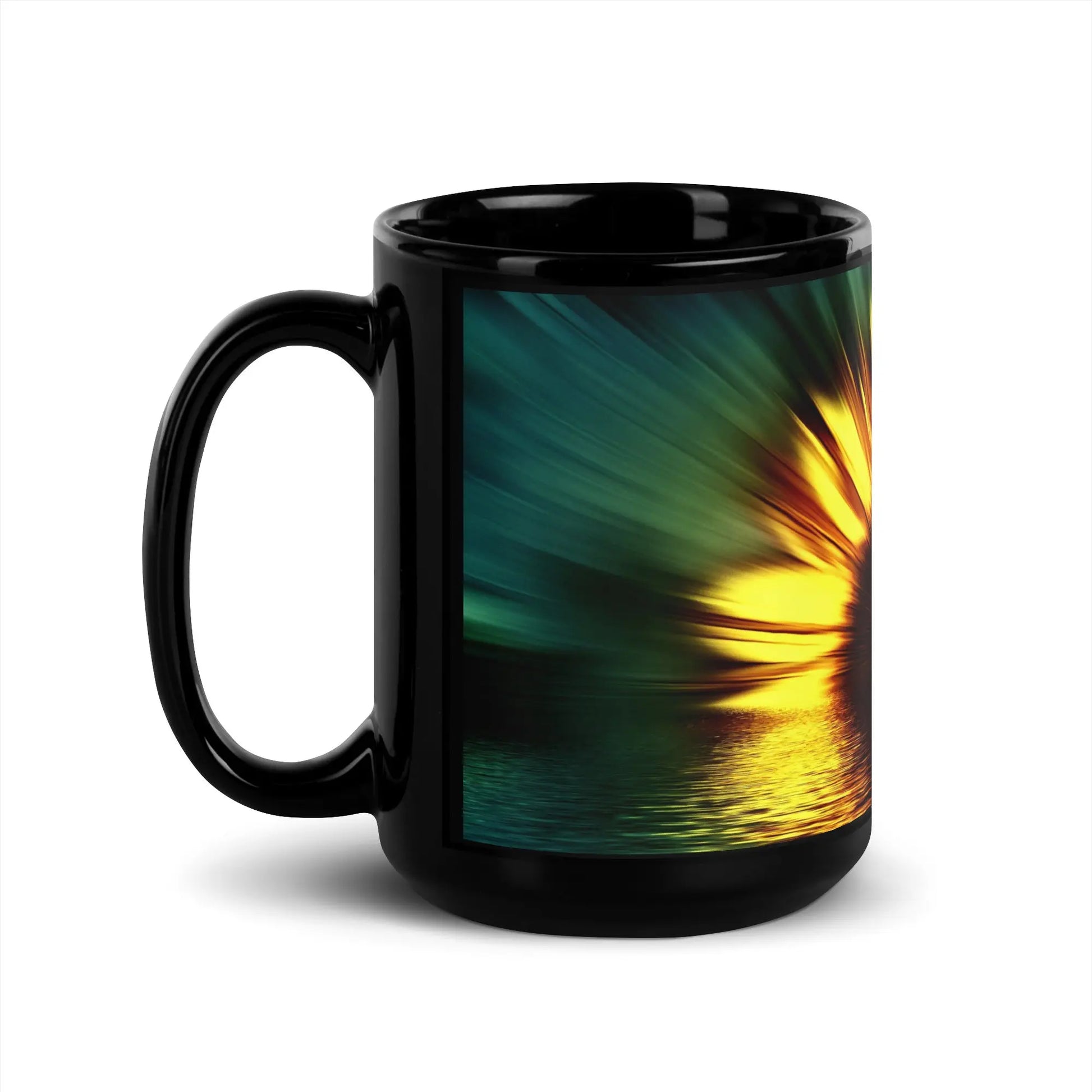 "Sunflower" Collection - Black Glossy Mug ZKoriginal