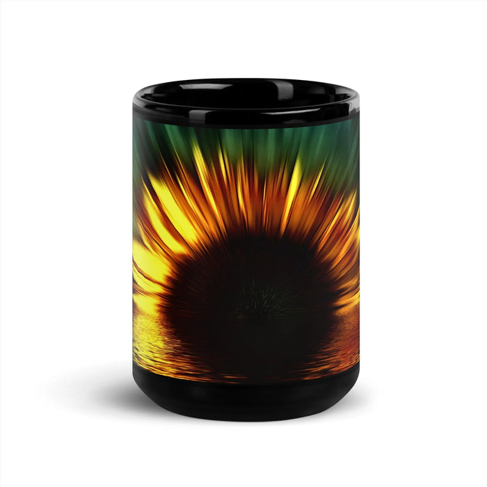 "Sunflower" Collection - Black Glossy Mug ZKoriginal