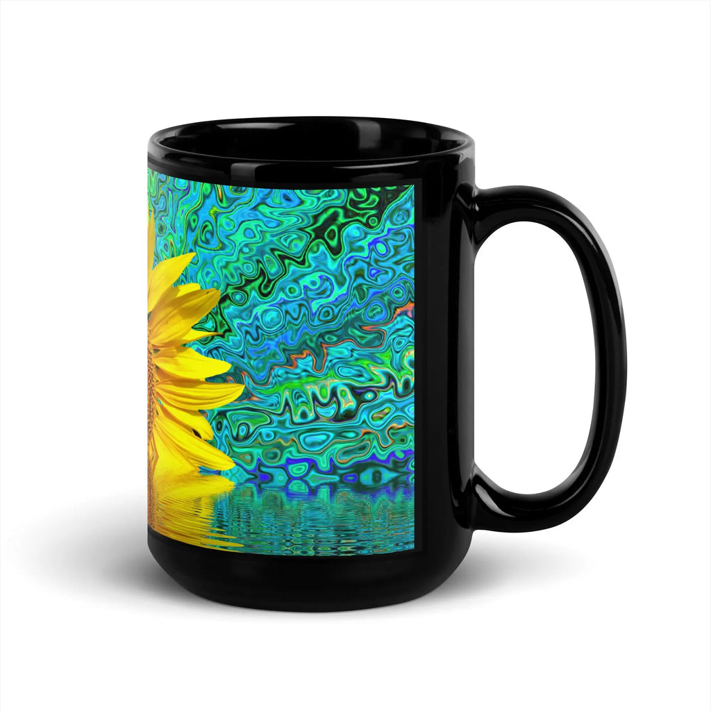 "Sunflower" Collection - Black Glossy Mug ZKoriginal