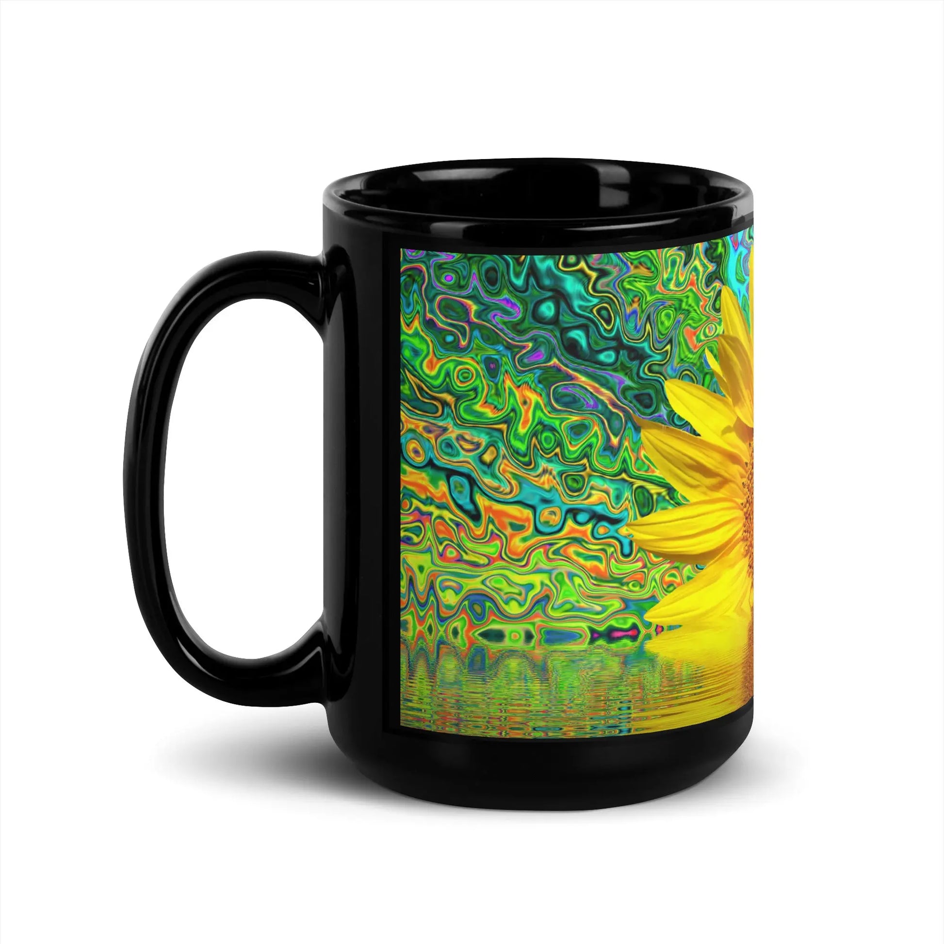 "Sunflower" Collection - Black Glossy Mug ZKoriginal