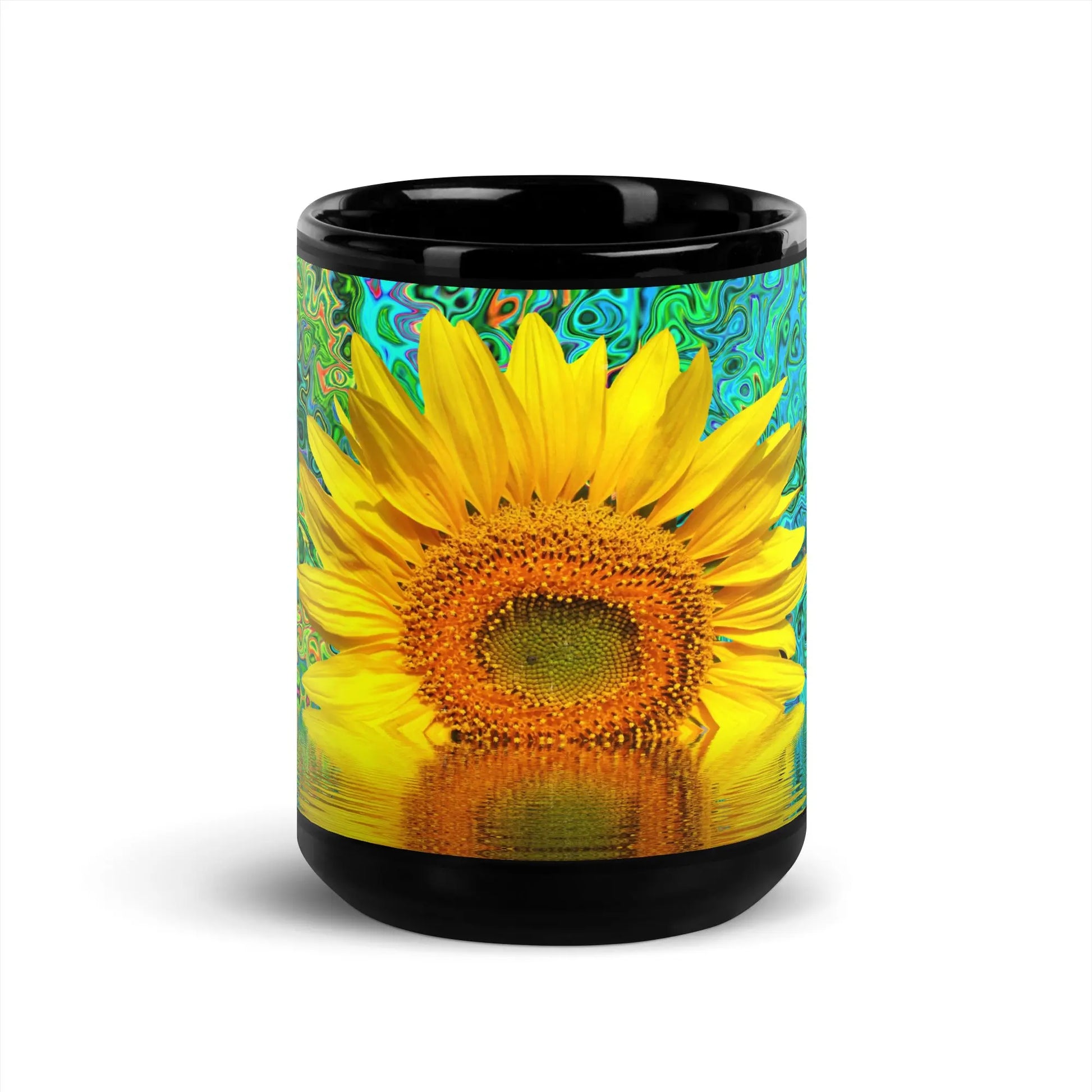 "Sunflower" Collection - Black Glossy Mug ZKoriginal