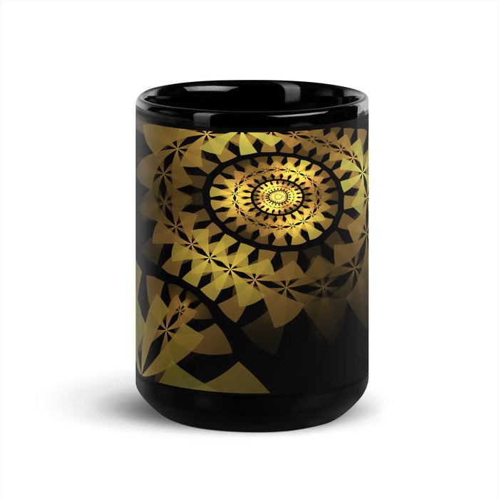 "Sunflower" Collection - Black Glossy Mug ZKoriginal