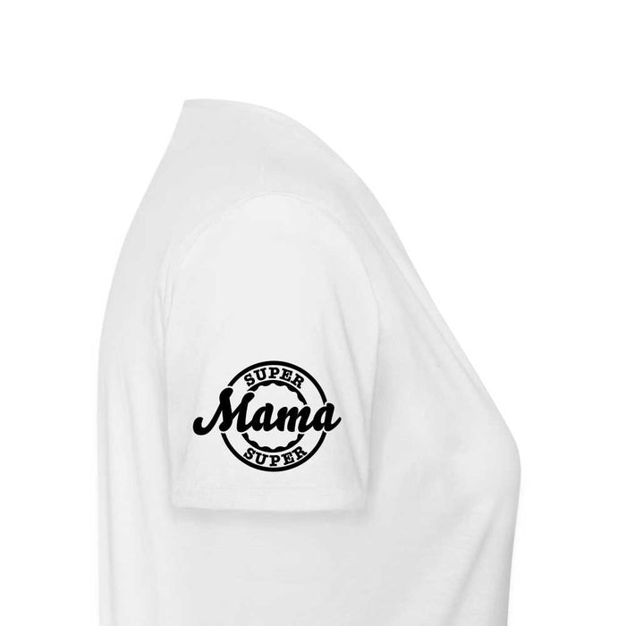 Super Mama - Cat Lovers Women's V-Neck T-Shirt - white