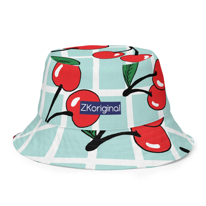 "Sweet Cherry" Collection - Cherry Print Reversible Bucket Hat ZKoriginal