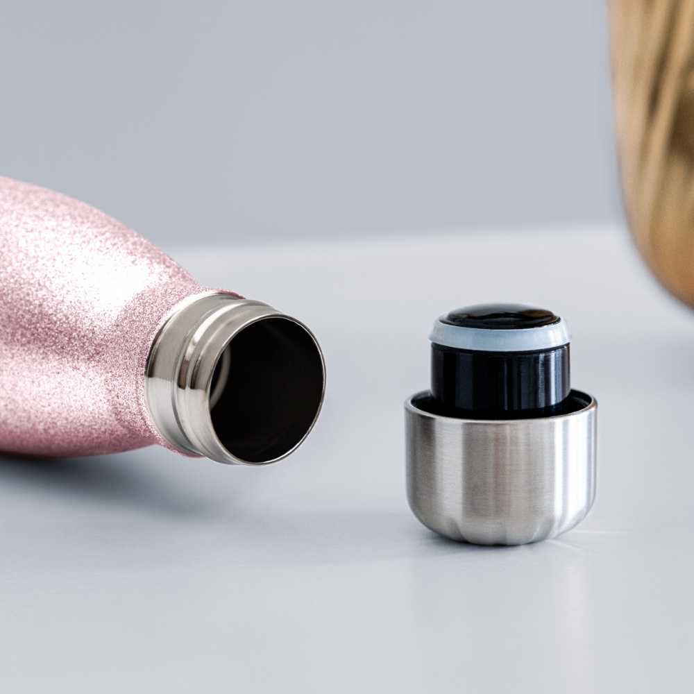 The Dog Mother - Insulated Stainless Steel Water Bottle - pink glitter