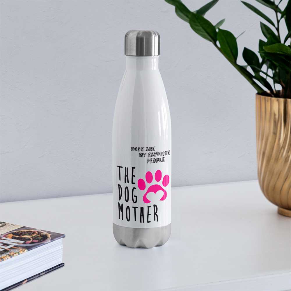 The Dog Mother - Insulated Stainless Steel Water Bottle - white