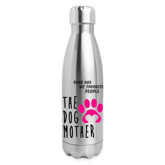 The Dog Mother - Insulated Stainless Steel Water Bottle - silver