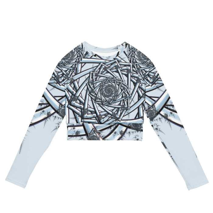 "Topological Rose" Collection - Recycled Long Sleeve Crop Top ZKoriginal