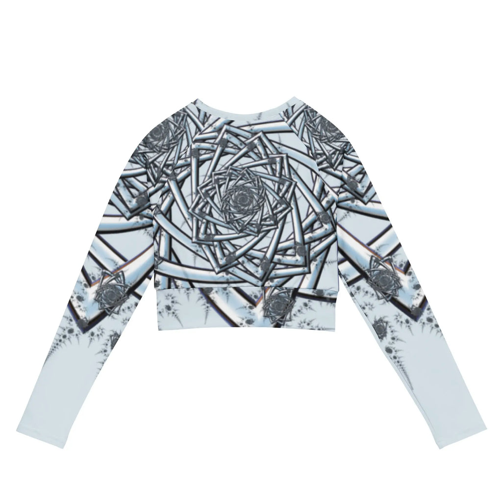 "Topological Rose" Collection - Recycled Long Sleeve Crop Top ZKoriginal