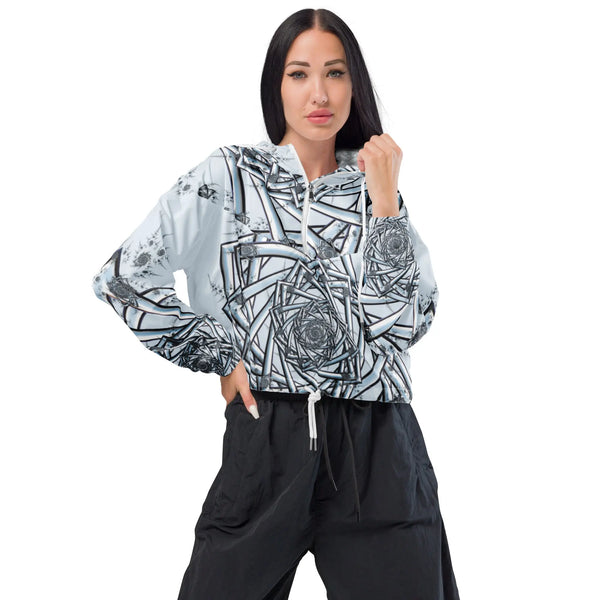 "Topological Rose" Collection - Womens Cropped Windbreaker ZKoriginal