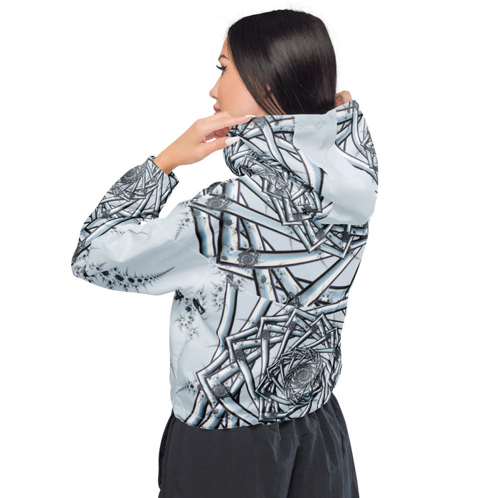 "Topological Rose" Collection - Womens Cropped Windbreaker ZKoriginal