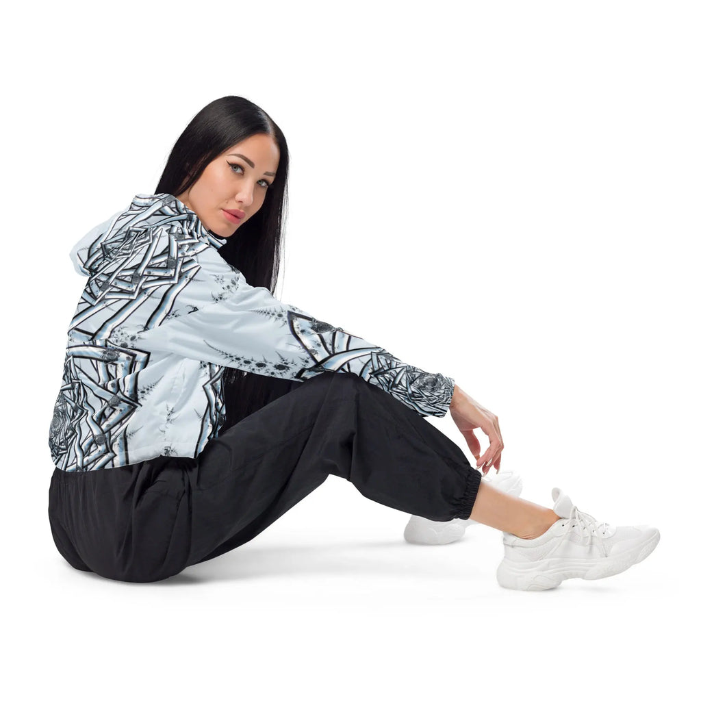 "Topological Rose" Collection - Womens Cropped Windbreaker ZKoriginal