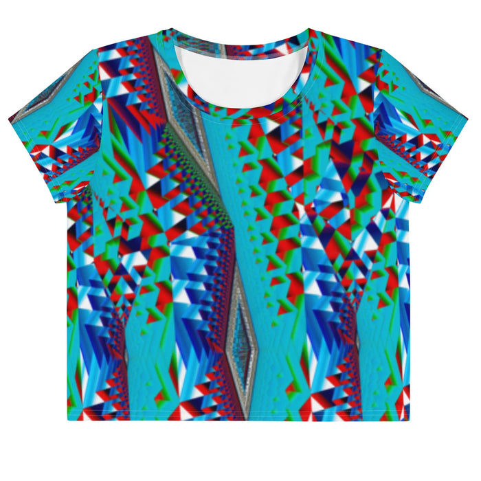 "Tripping Geometry" Collection - All-Over Print Crop Tee ZKoriginal