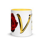 Valentine's day gift for Her LOVE Red Rose Mug with Color Inside ZKoriginal